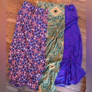 LuLaRoe Vibrant Blue and Orange Fabric